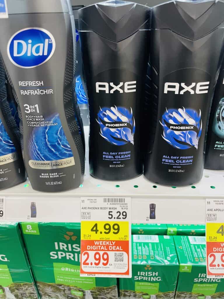axe body wash kroger shelf image
