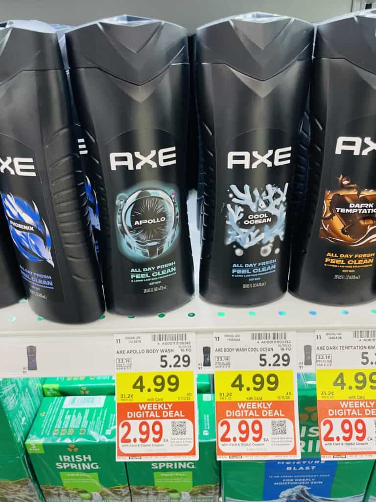 axe body wash kroger shelf image