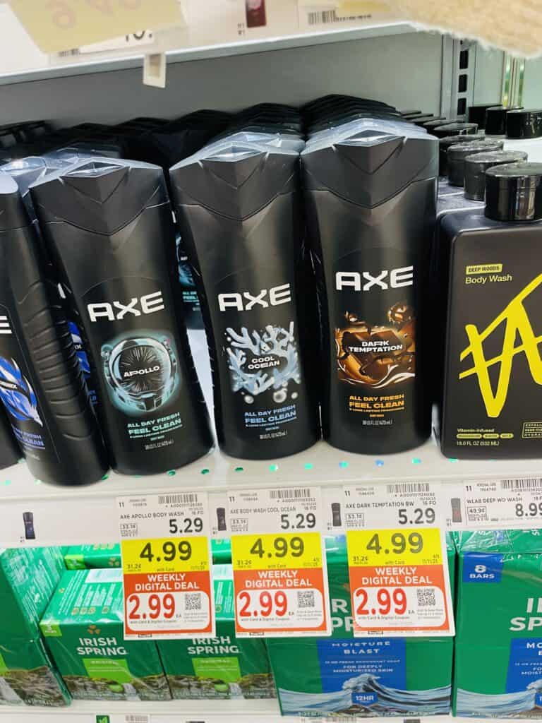 axe body wash kroger shelf image