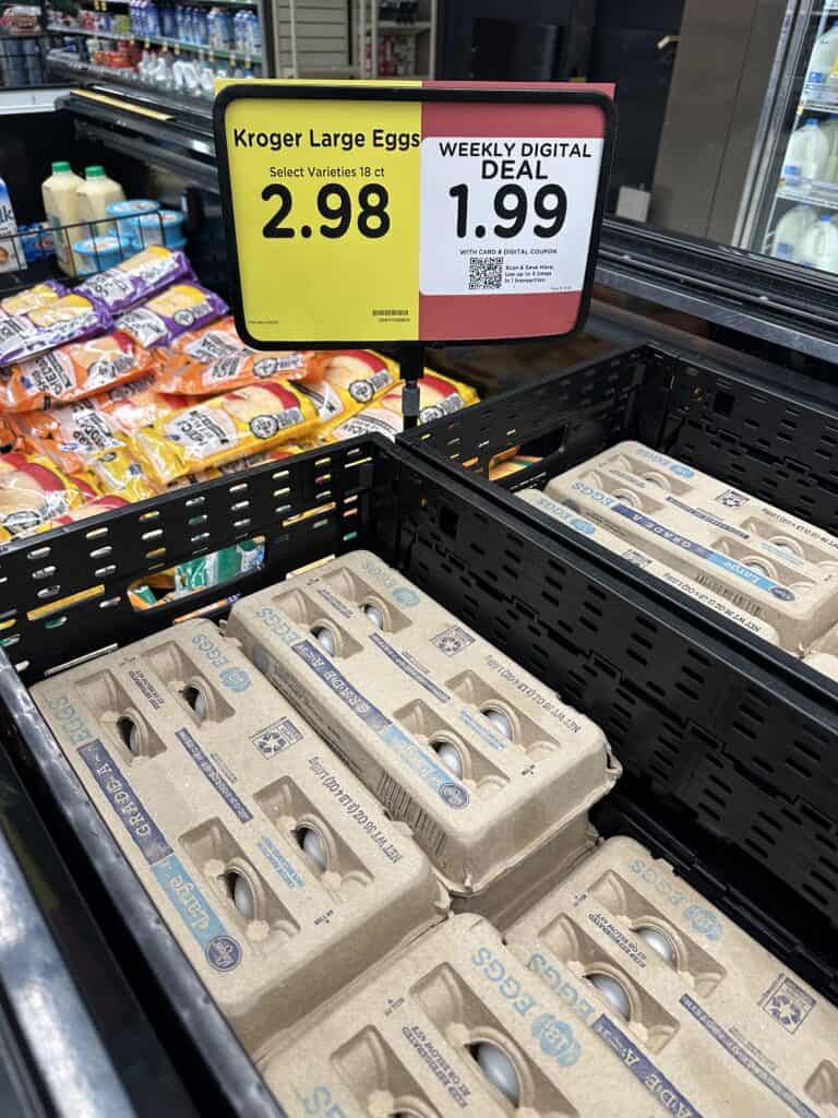 kroger eggs shelf image