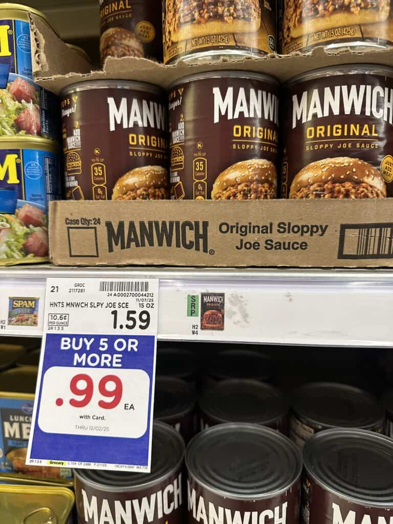 manwich Kroger shelf image