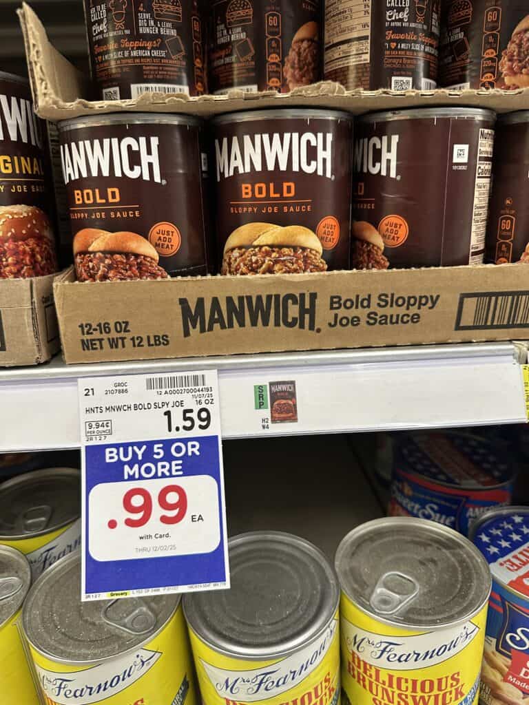 manwich Kroger shelf image