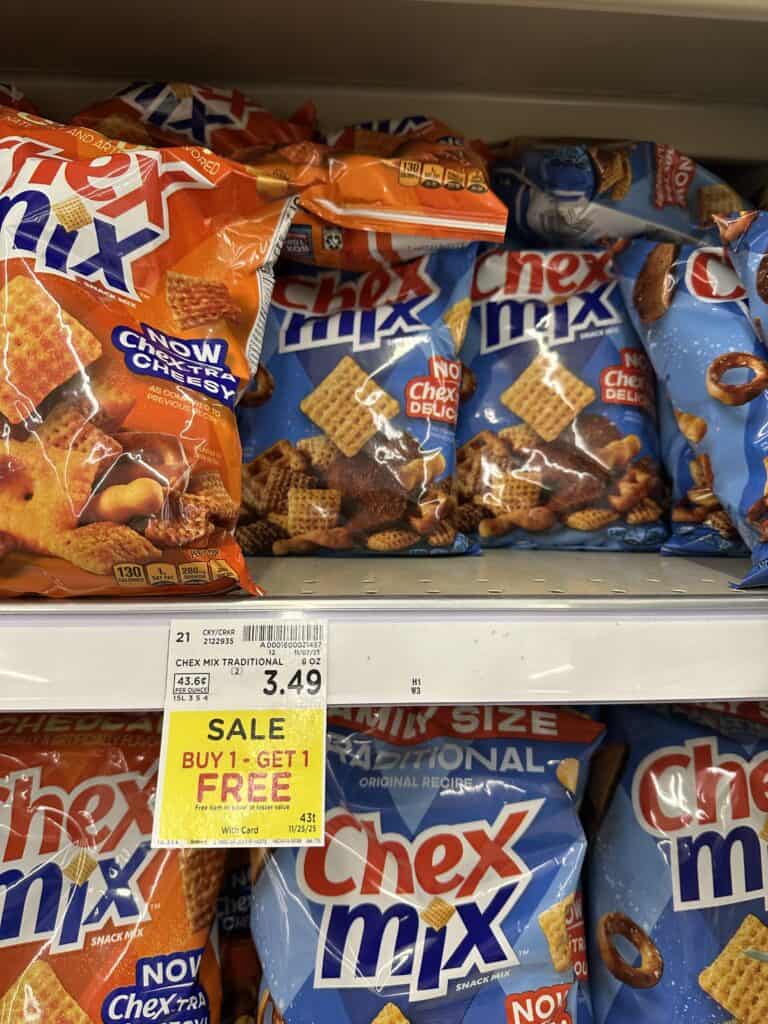 Chex Mix, Bugles and Gardettos Kroger Shelf Image