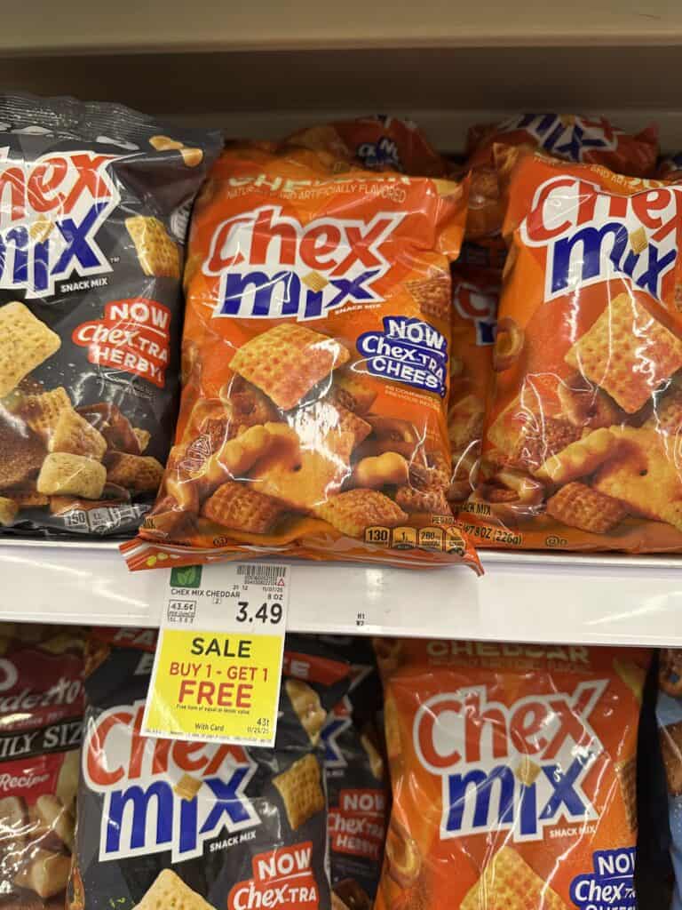 Chex Mix, Bugles and Gardettos Kroger Shelf Image