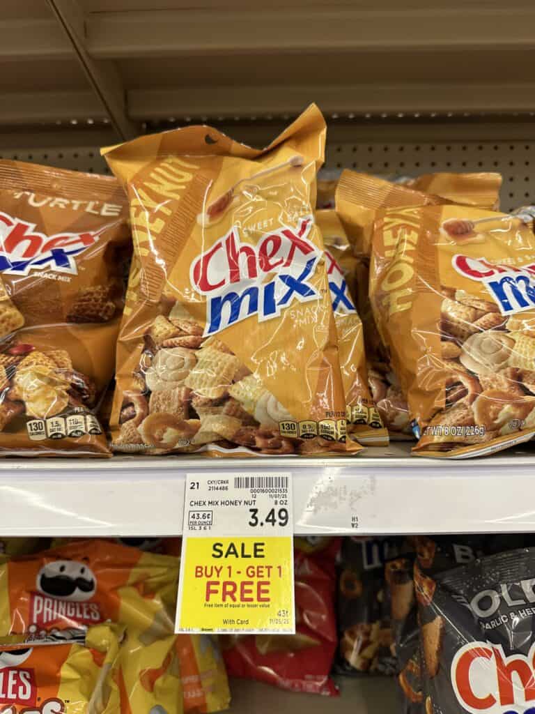 Chex Mix, Bugles and Gardettos Kroger Shelf Image