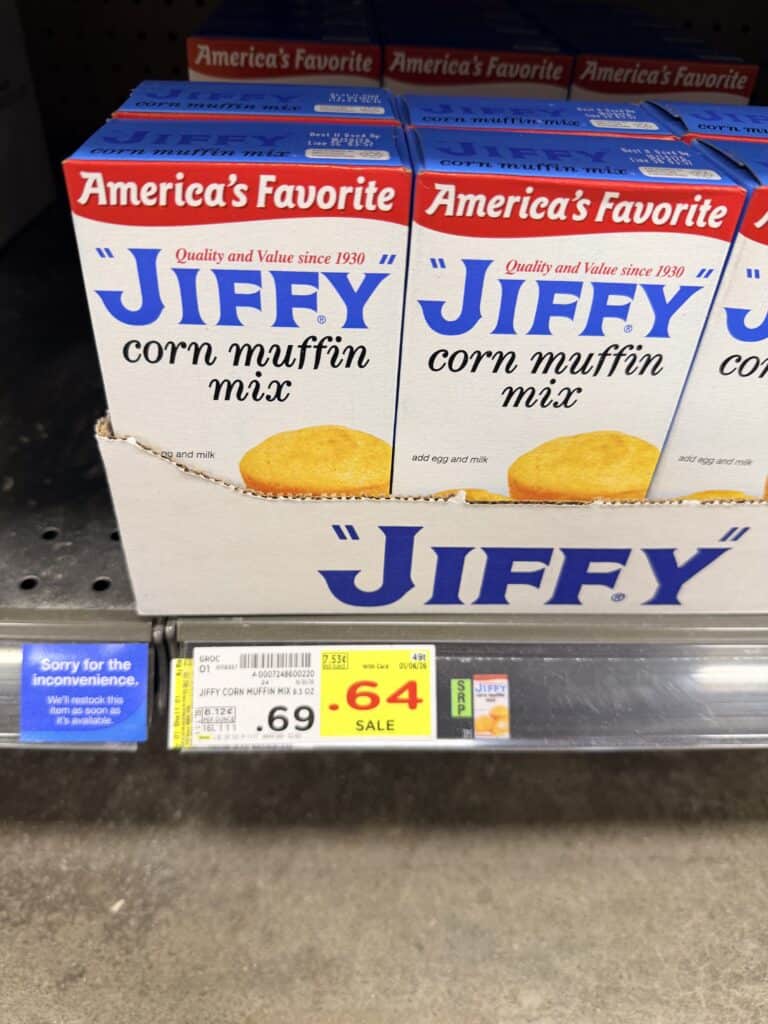 Jiffy Corn Muffin Mix Kroger Shelf image