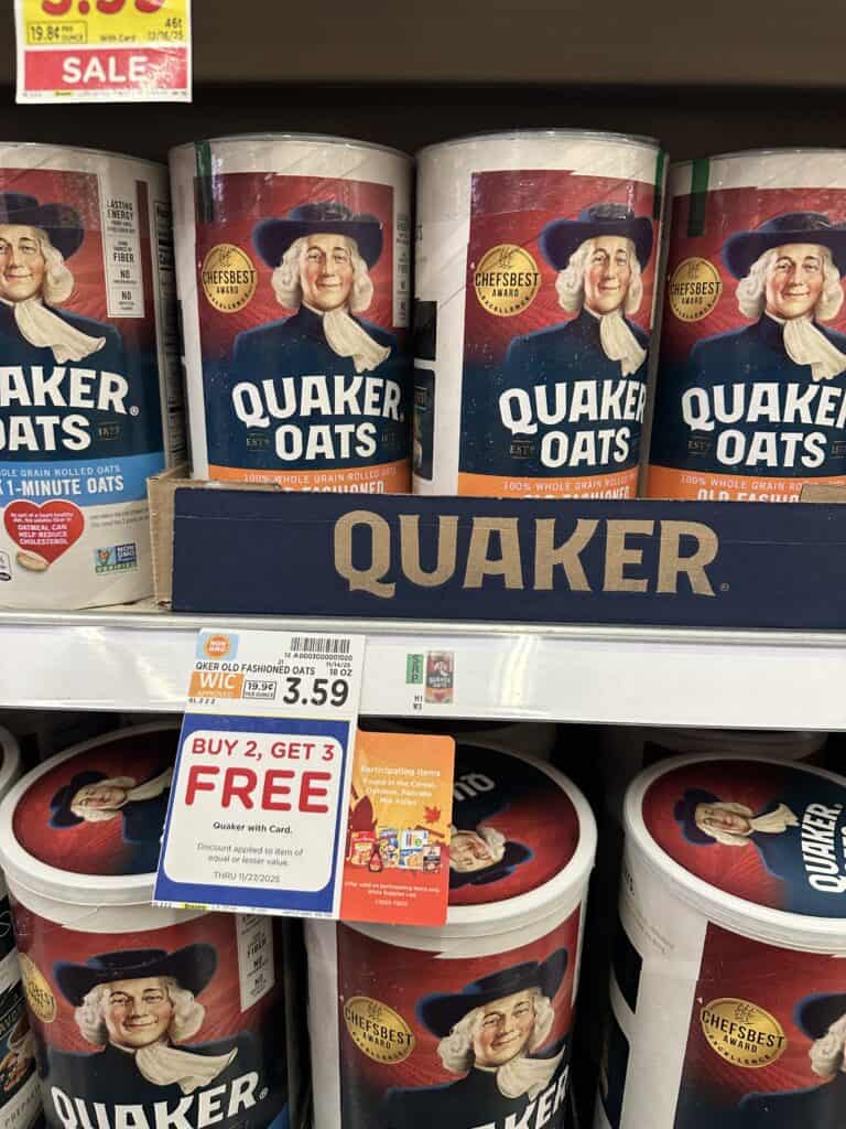 Pearl Milling, Quaker Kroger Shelf Image