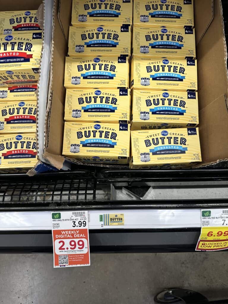 Kroger butter shelf image