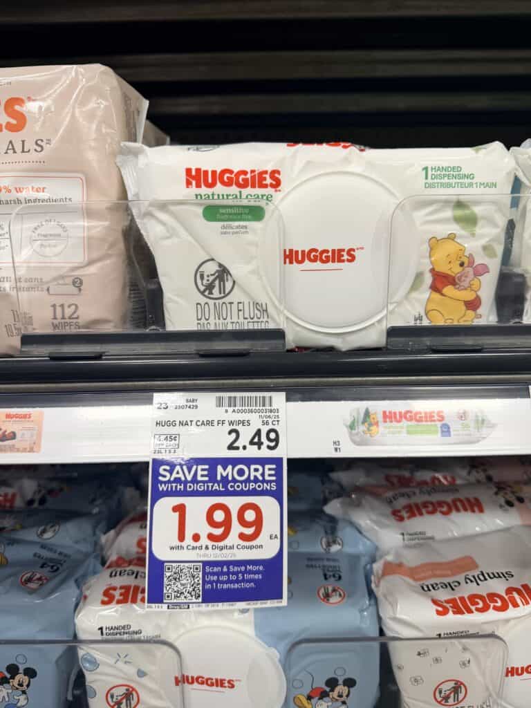 huggies wipes kroger shelf image