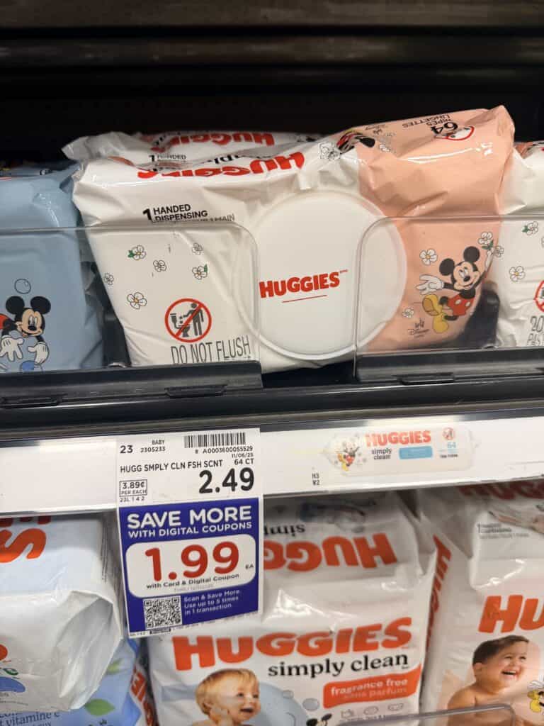 huggies wipes kroger shelf image
