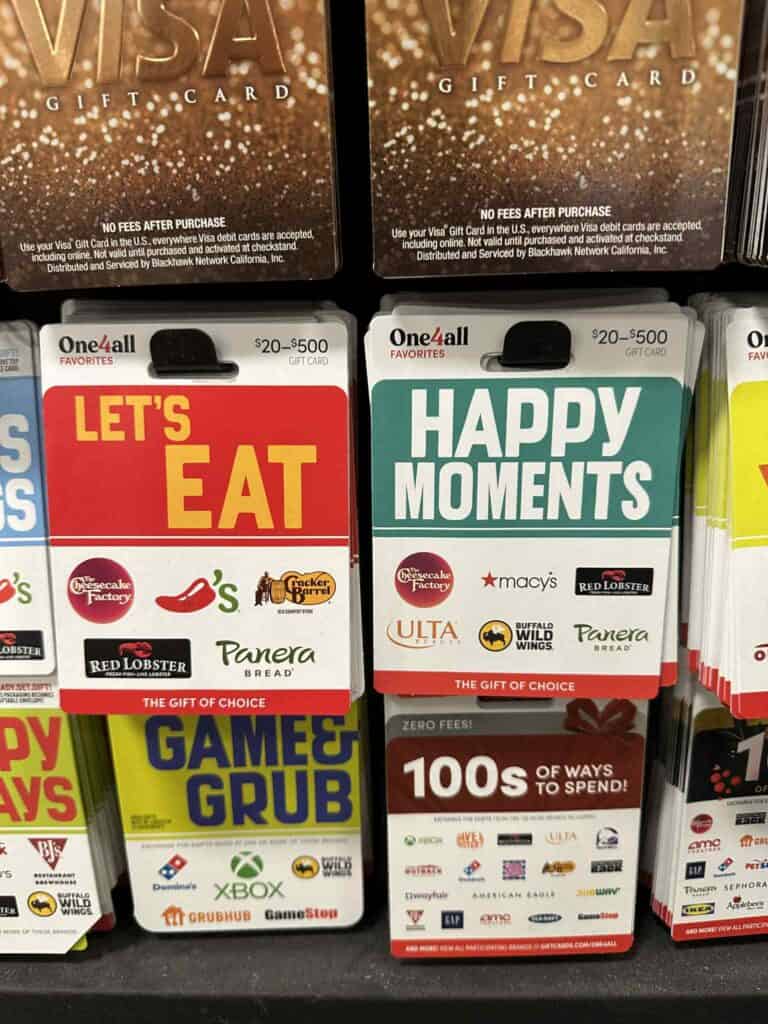one4all gift card kroger shelf image