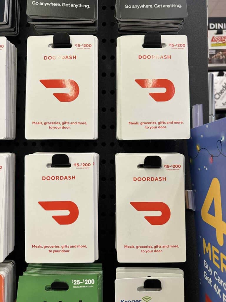 door dash gift card kroger shelf image