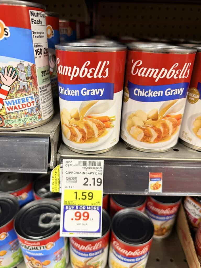 Campbell's Gravy Kroger Shelf Image
