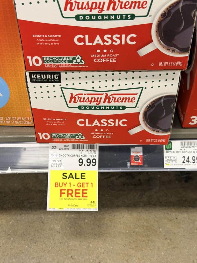 coffee k-cups kroger shelf image (1)