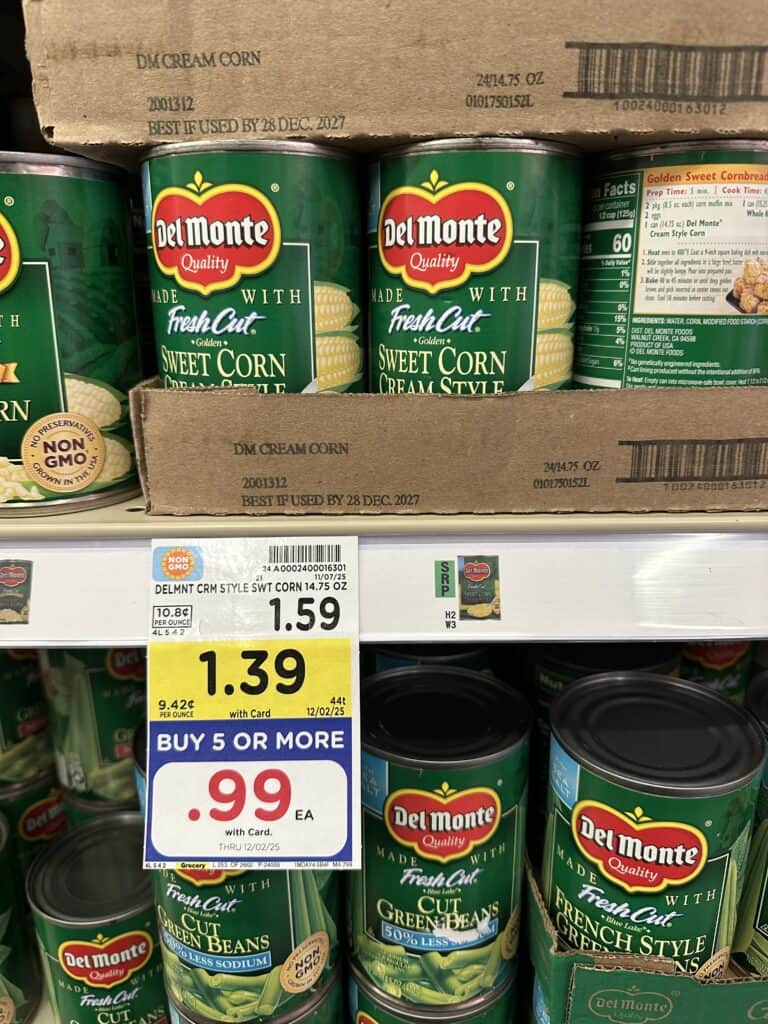 del monte canned vegetables kroger shelf image (1)