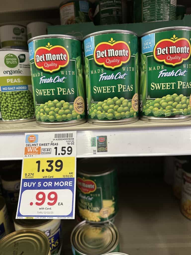 del monte canned vegetables kroger shelf image (1)