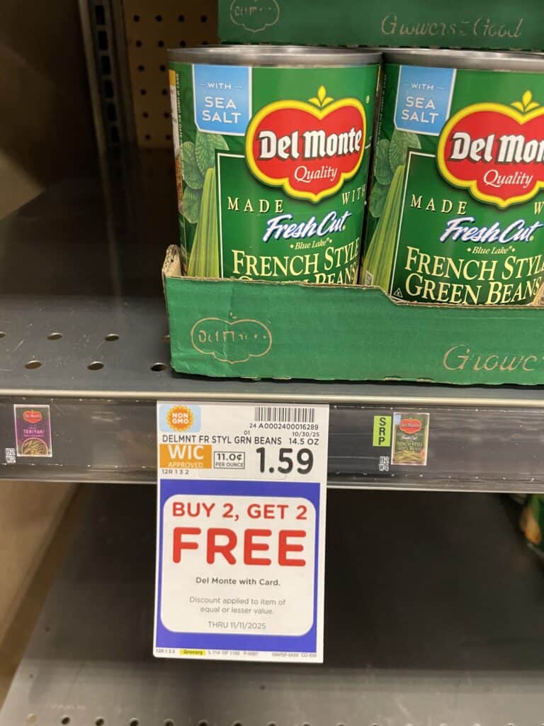 del monte canned veggies kroger shelf image (1)