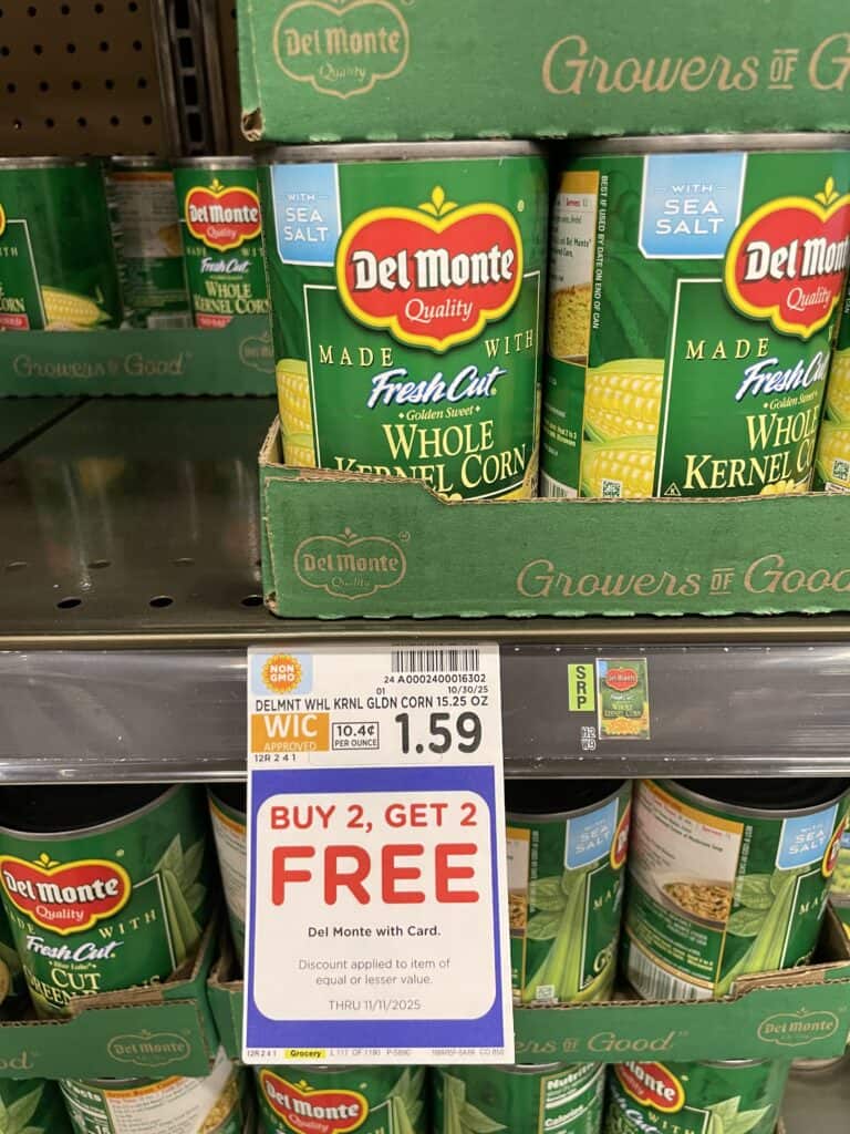 del monte canned veggies kroger shelf image (1)