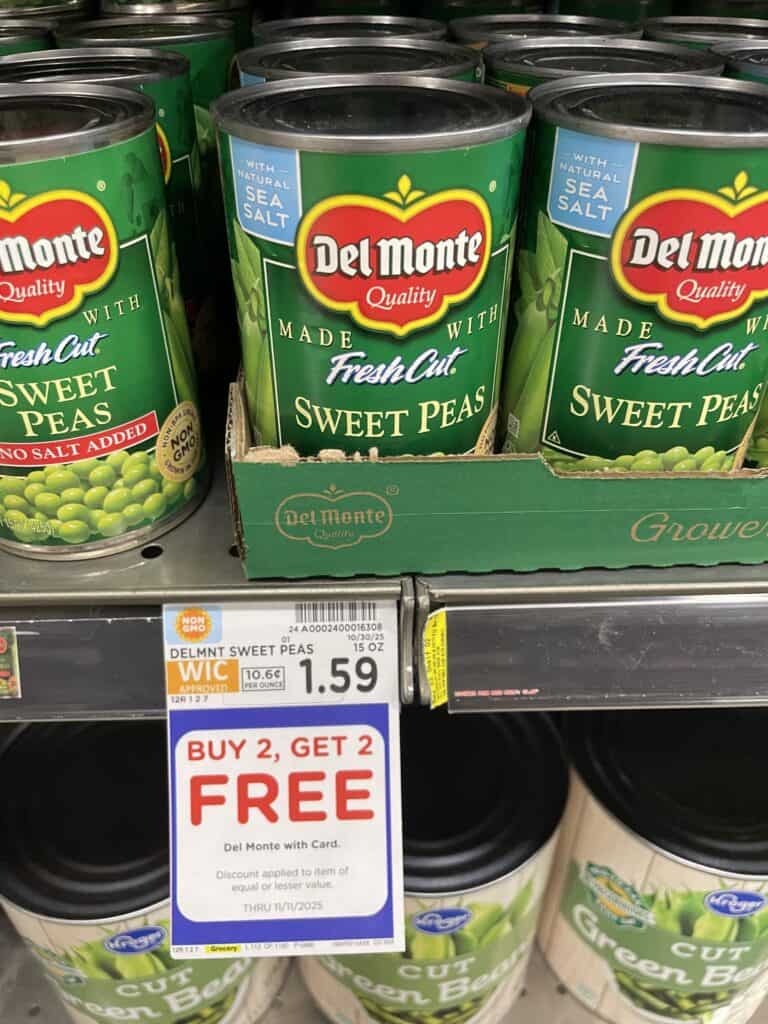 del monte canned veggies kroger shelf image (1)