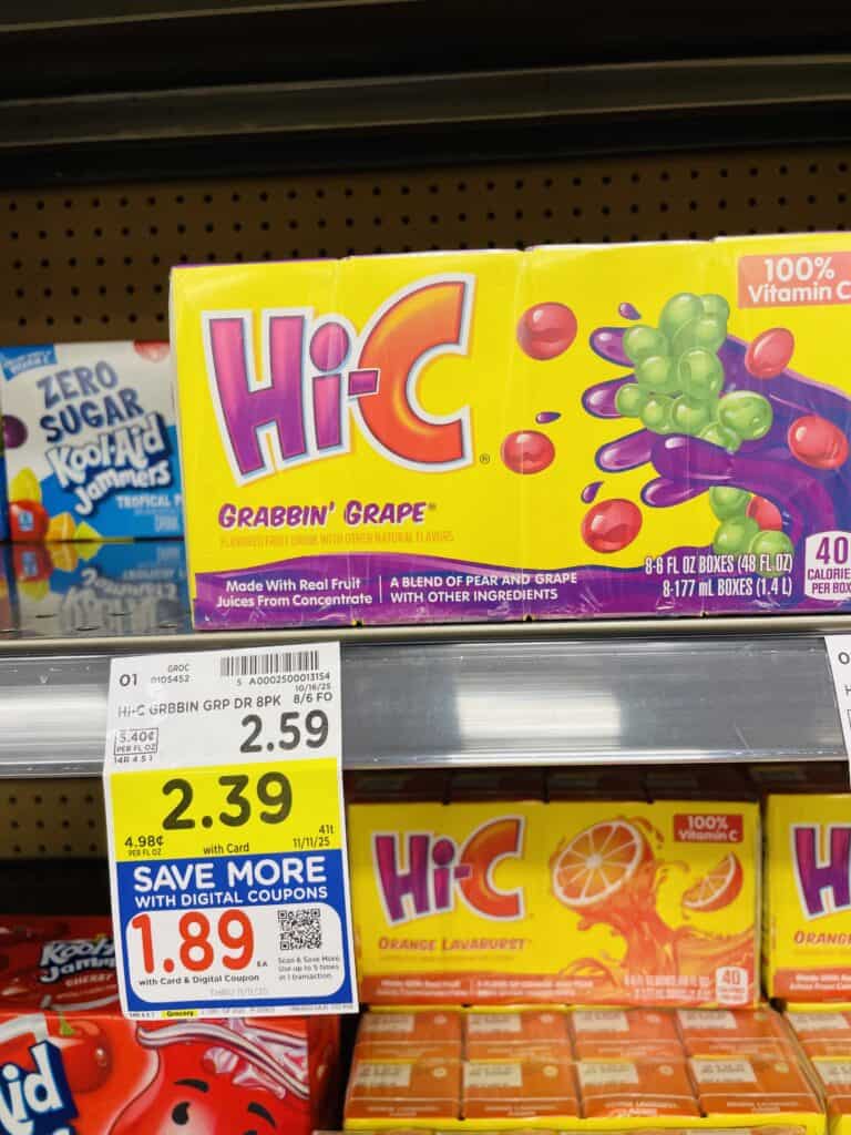 hi-c juice box kroger shelf image (1)