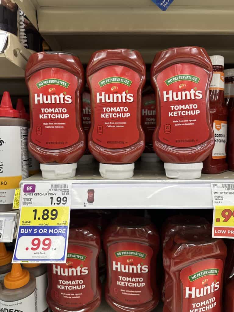 hunt's ketchup kroger shelf image