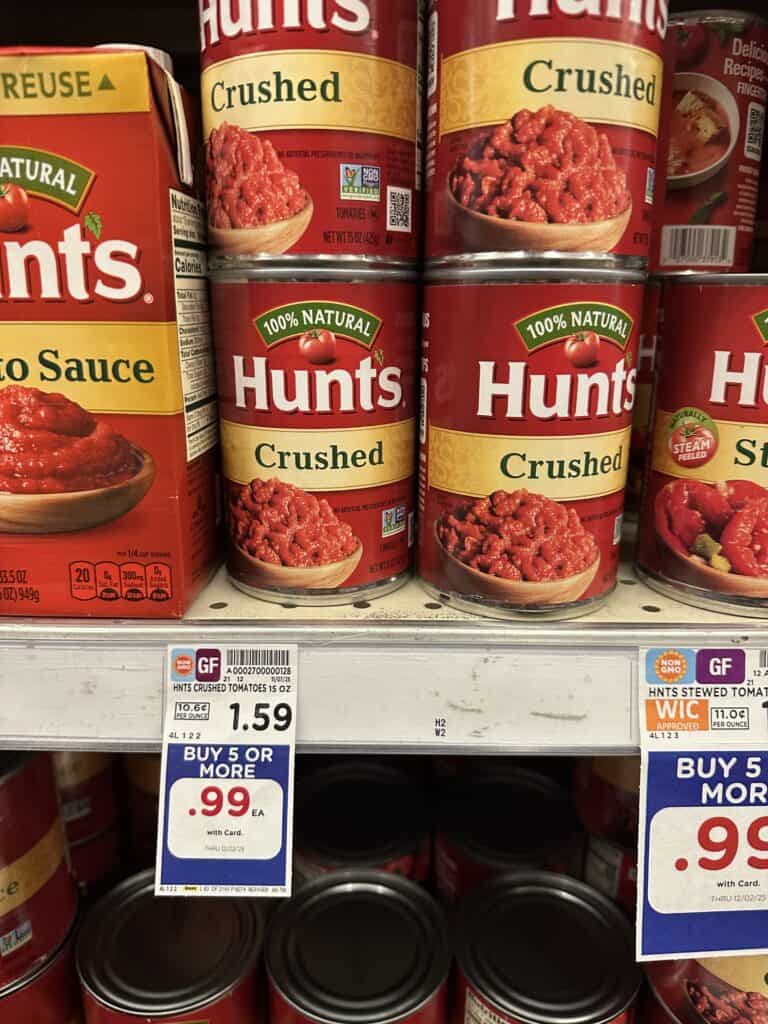 hunts tomatoes kroger shelf image (1)