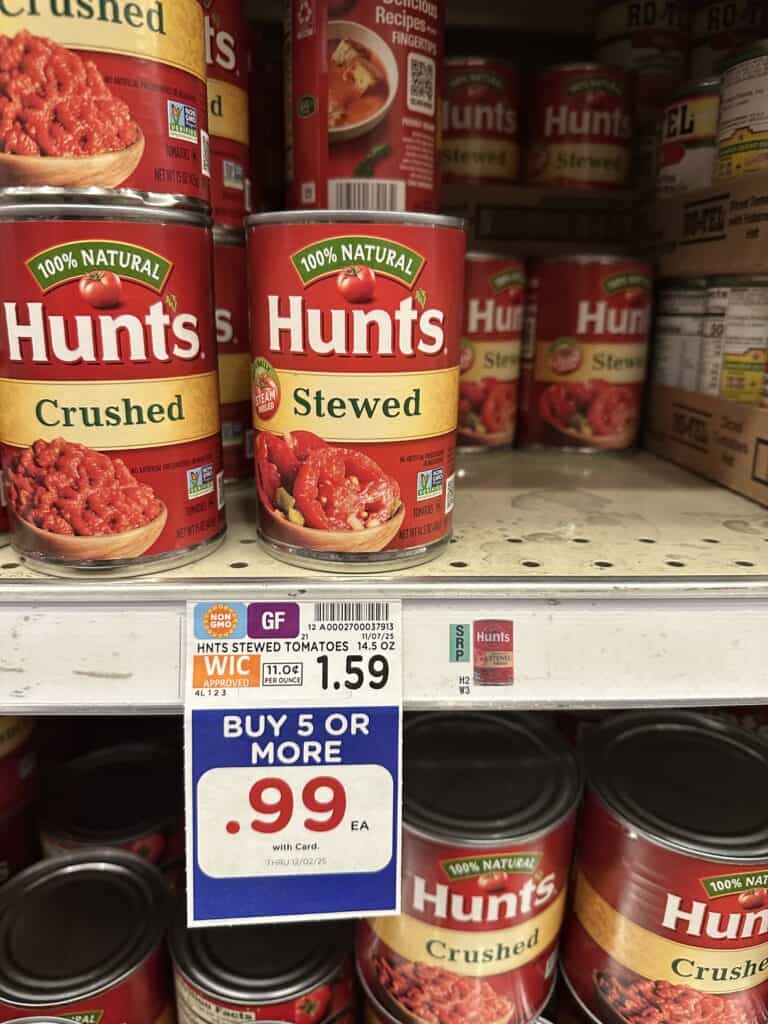hunts tomatoes kroger shelf image (1)
