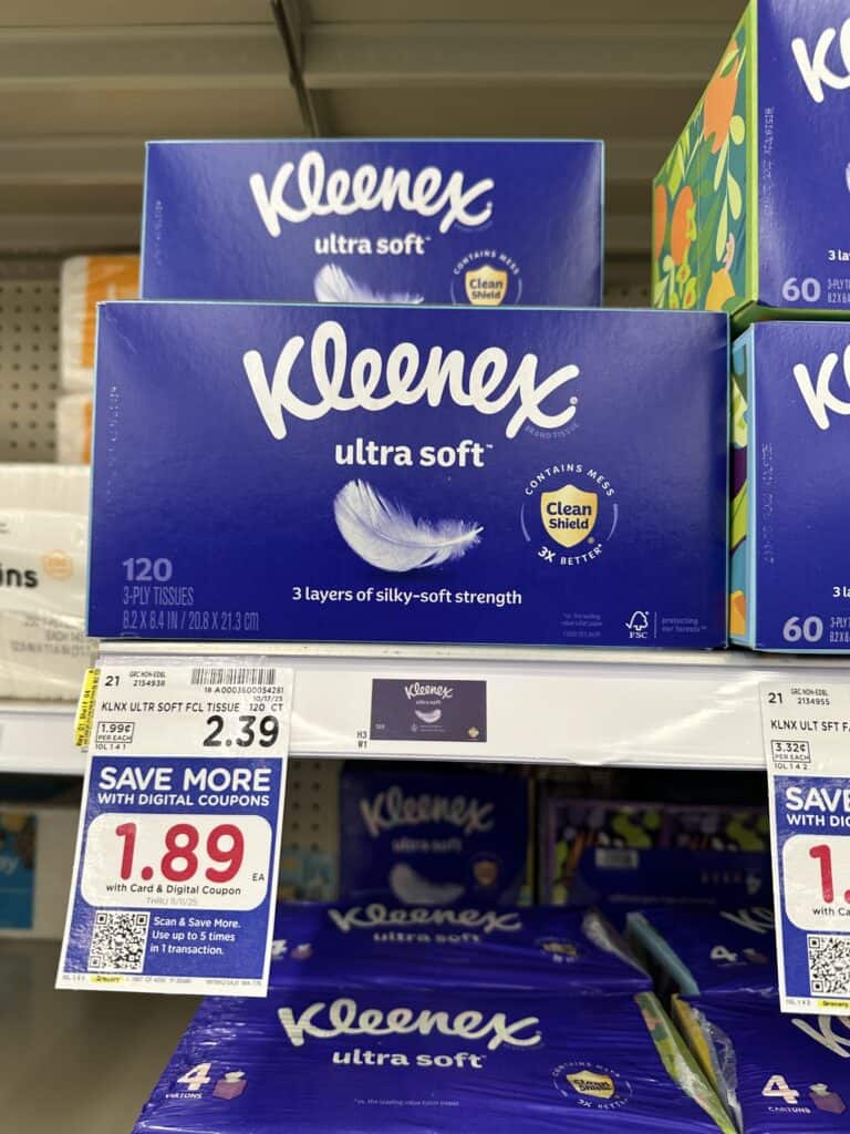 kleenex tissue kroger shelf image (1)