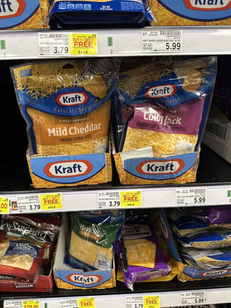 kraft shredded cheese kroger shelf image (1)