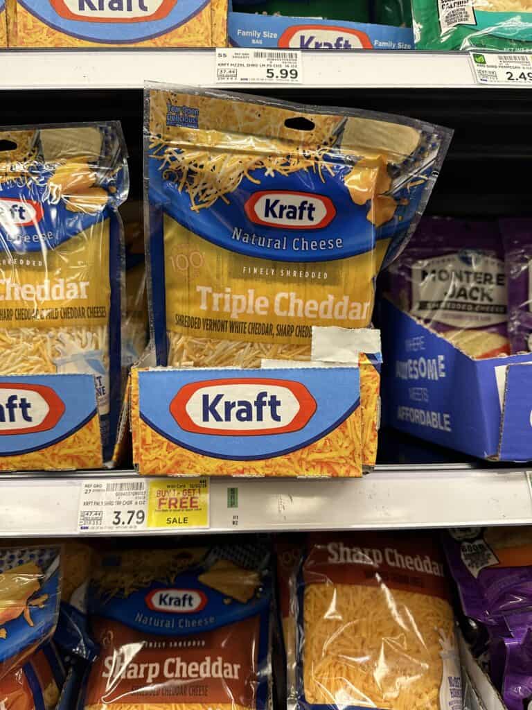 kraft shredded cheese kroger shelf image (1)