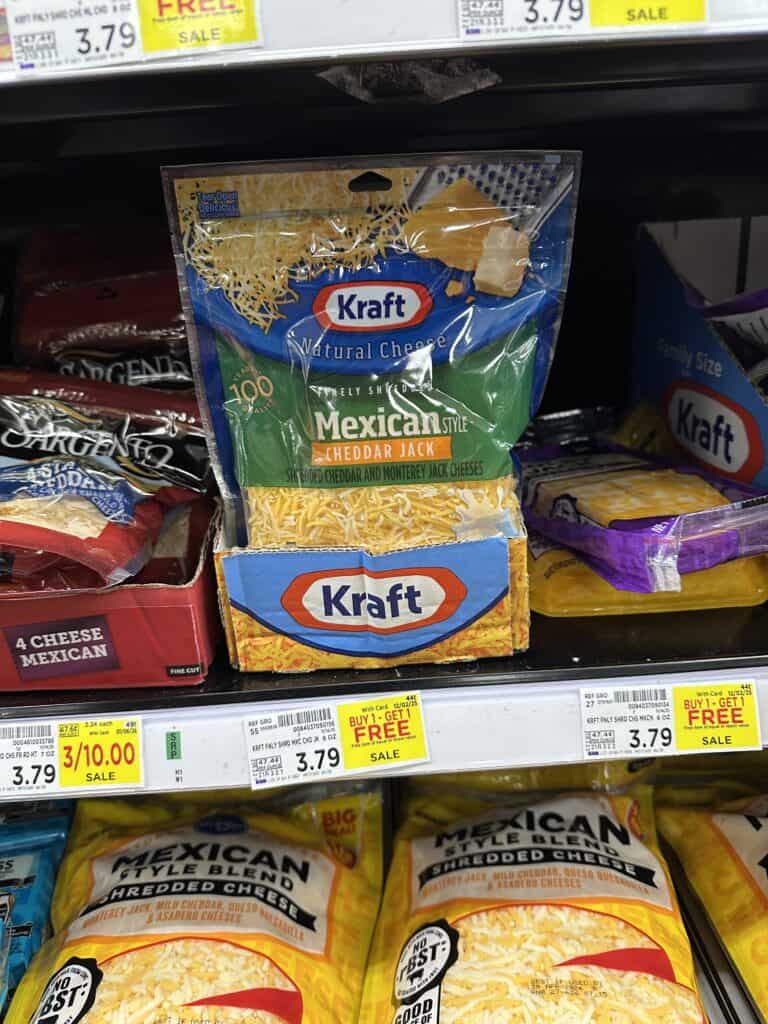 kraft shredded cheese kroger shelf image (1)