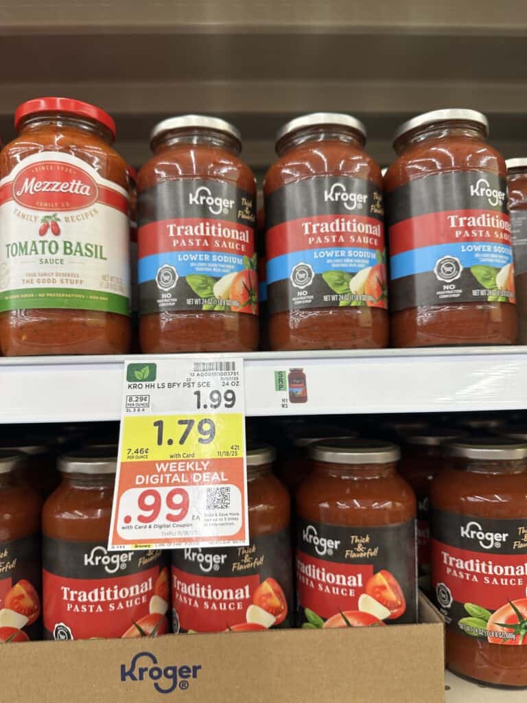 kroger pasta sauce shelf image (1)