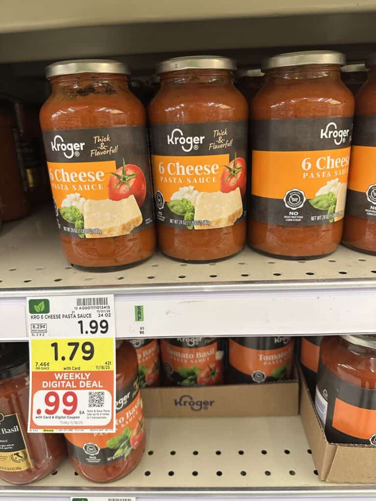 kroger pasta sauce shelf image (1)