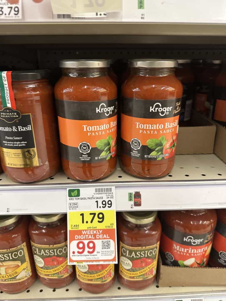 kroger pasta sauce shelf image (1)