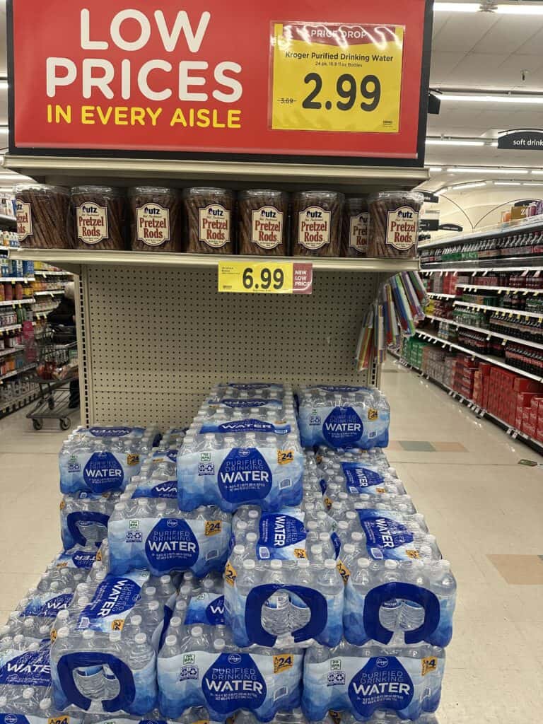 kroger water shelf image