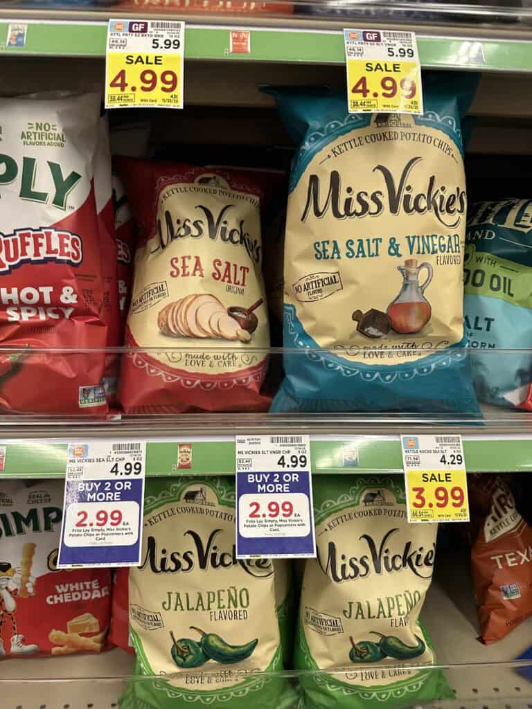 miss vickie's and simply chips kroger shelf image (1)