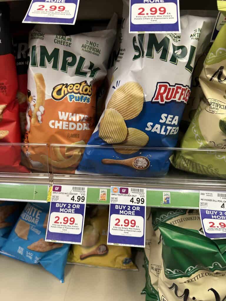 miss vickie's and simply chips kroger shelf image (1)