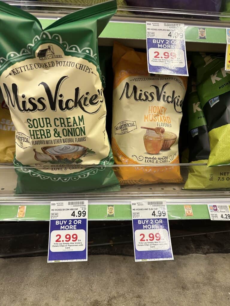 miss vickie's and simply chips kroger shelf image (1)