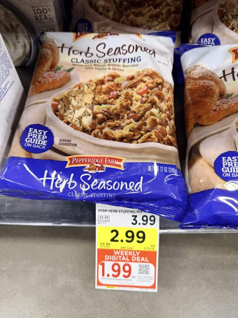pepperidge farm stuffing kroger shelf image (4)