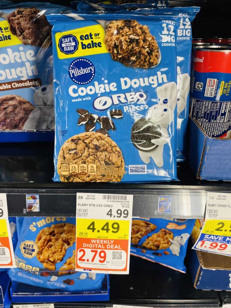 pillsbury cookie dough and pie crust kroger shelf image (1)