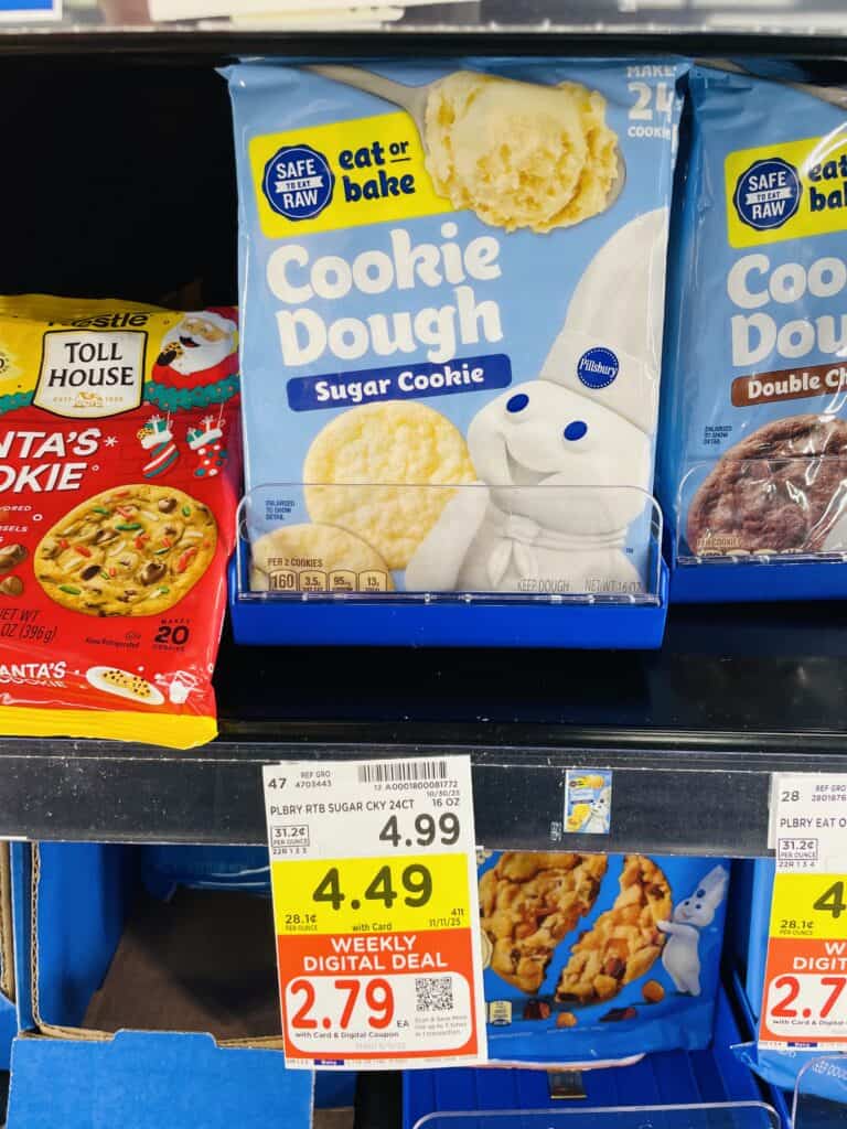 pillsbury cookie dough and pie crust kroger shelf image (1)