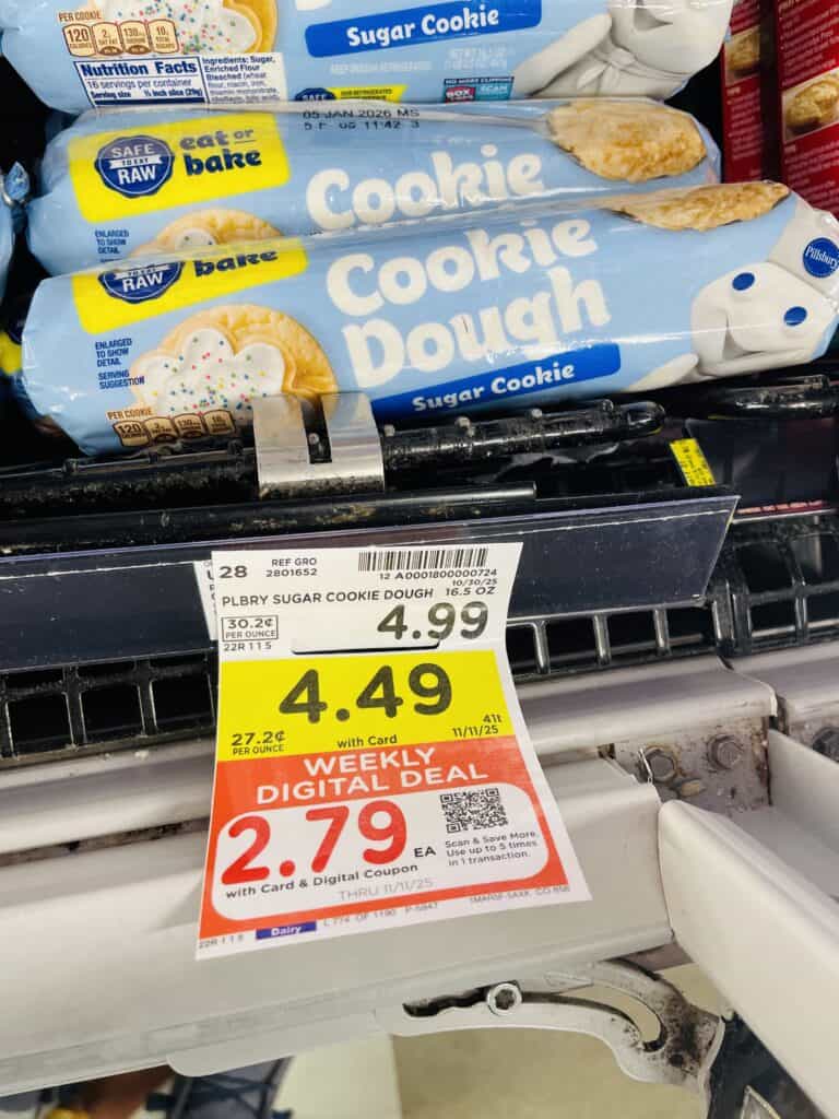 pillsbury cookie dough and pie crust kroger shelf image (1)
