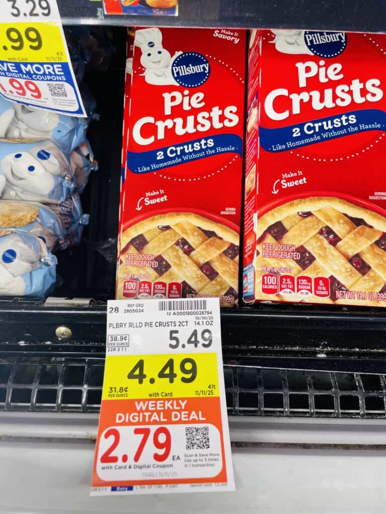 pillsbury cookie dough and pie crust kroger shelf image (1)