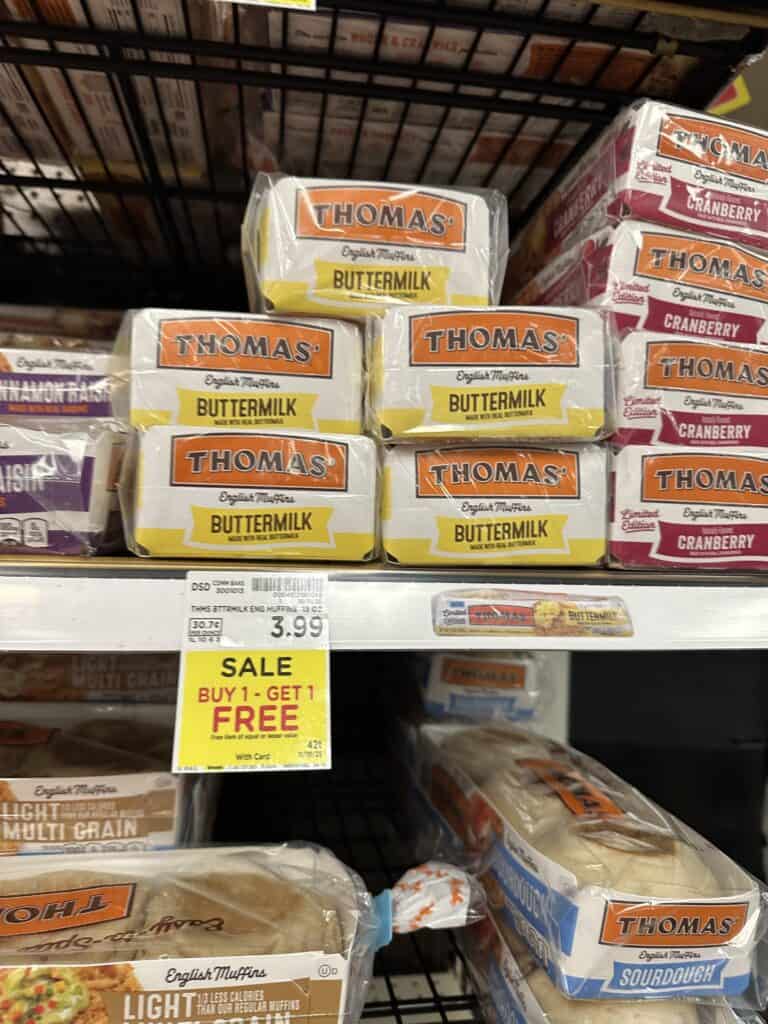 thomas' english muffins kroger shelf image (1)