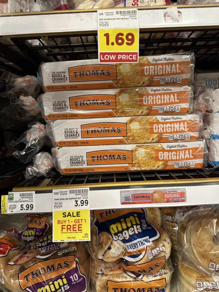 thomas' english muffins kroger shelf image (1)