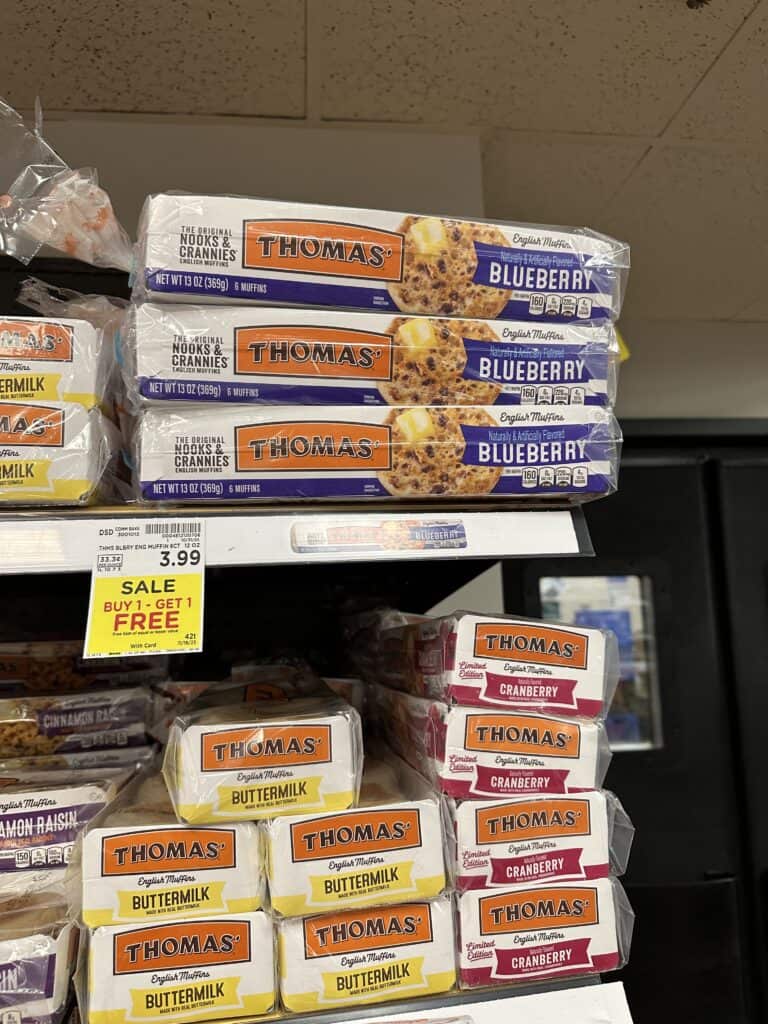 thomas' english muffins kroger shelf image (1)