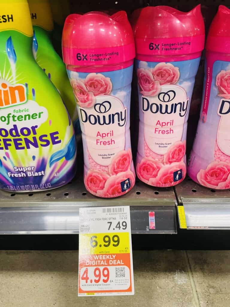 tide, downy and bounce kroger shelf image (1)
