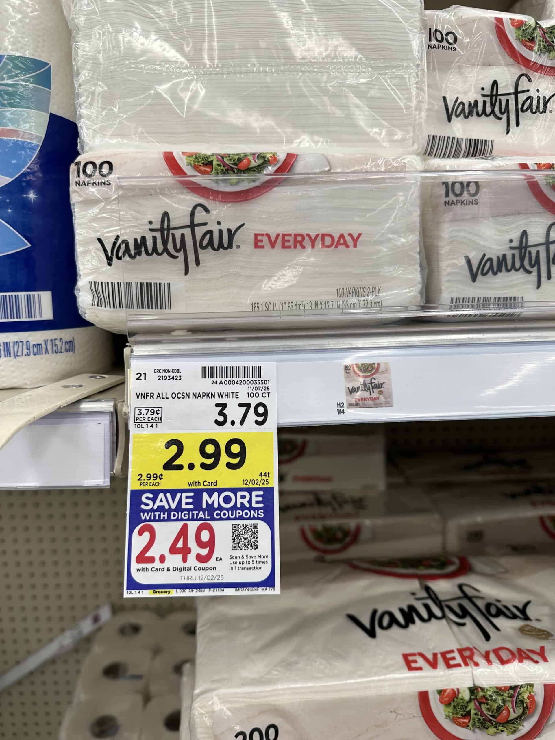 Vanity Fair Napkins as low as $2.49! - Kroger Krazy