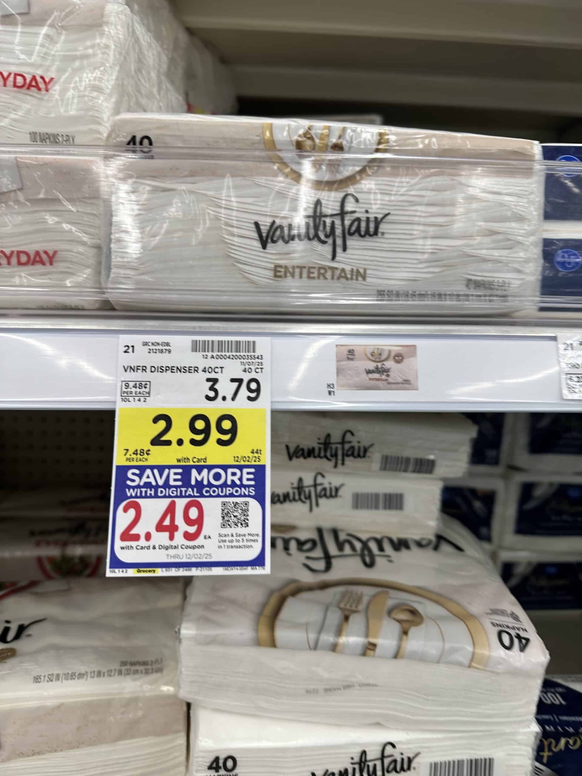 Vanity Fair Napkins as low as $2.49! - Kroger Krazy
