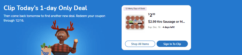 12 merry days of deals kroger